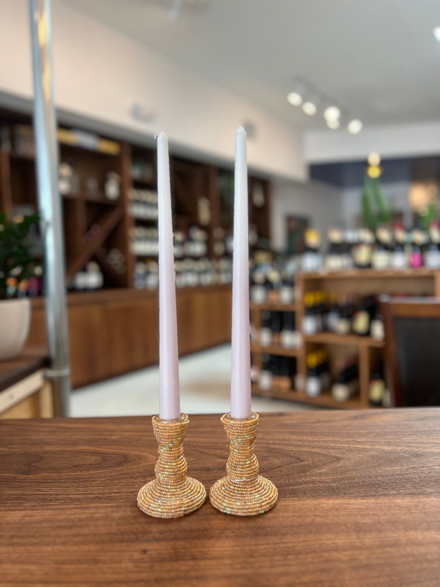 Velaburn Gold & Green Candle Stick Holder