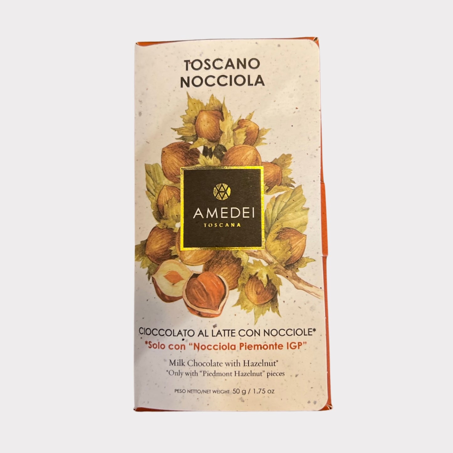Amedei Nocciola, Milk Chocolate with Hazelnuts, 50g