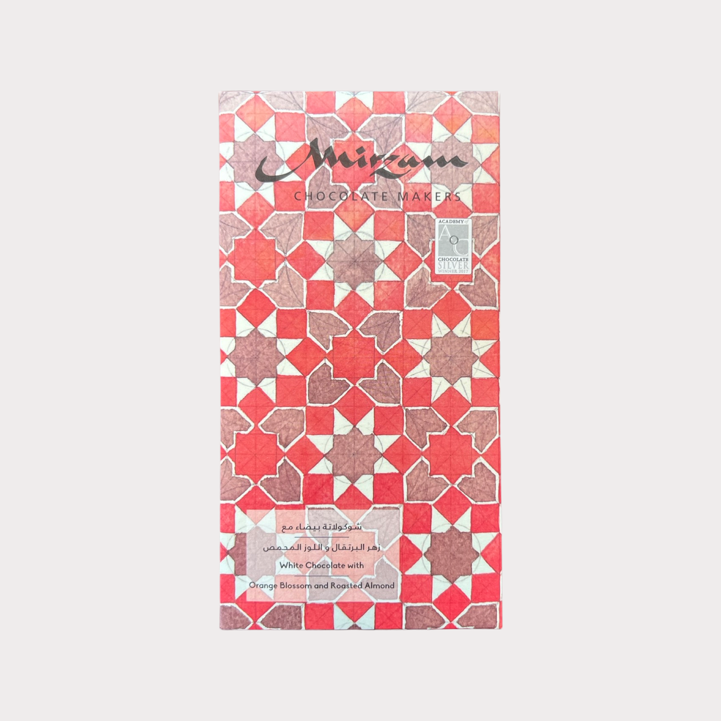 Mirzam White Chocolate w/ Orange Blossom & Roasted Almond, 70g