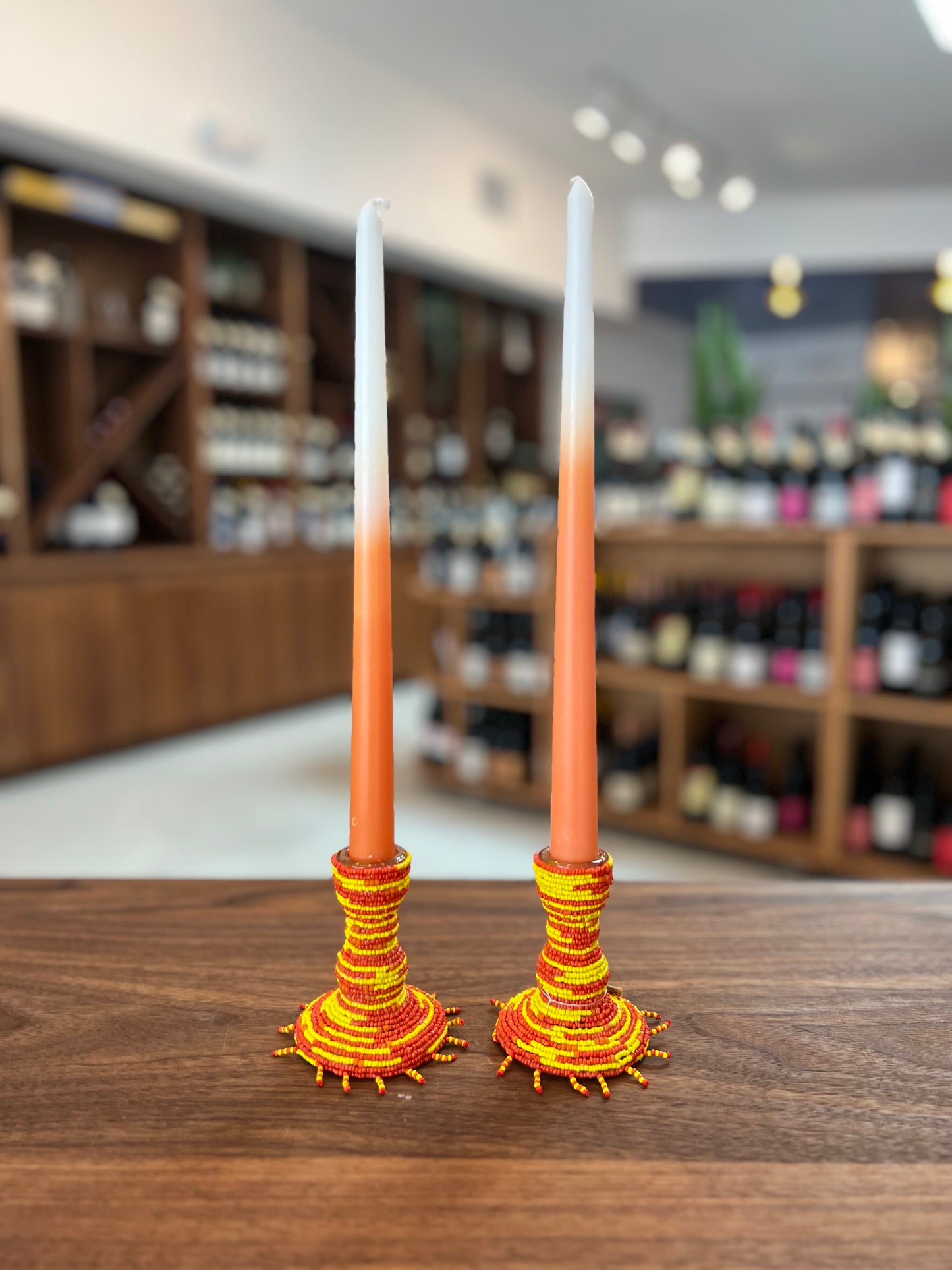 Velaburn Yellow and Red Candle Stick Holder