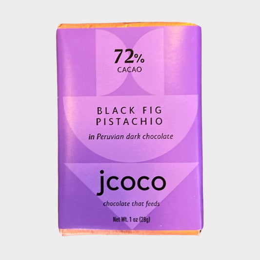 Jcoco Black Fig Pistachio 72% Mini, 1oz